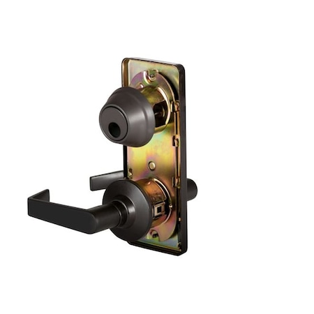 Dormakaba Hardware Sierra Single Locking with SC1 Keyway; 2-3/4" Backset and ASA Strike Oil Rubbed Bronze Fini QCI230E613